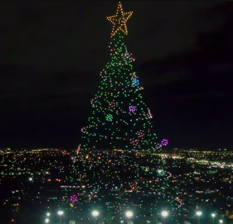 Christmas Celebration with Drone Light Show Christmas Celebration with Drone Light Show