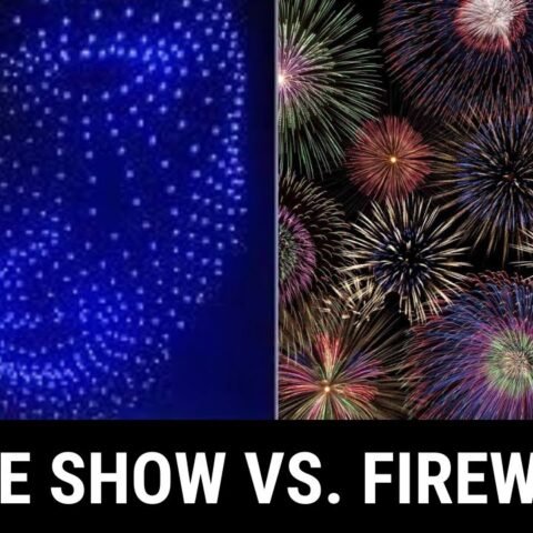 Drones vs Fireworks in Sky Entertainment